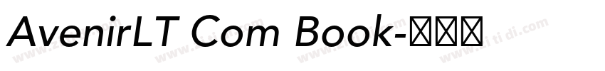 AvenirLT Com Book字体转换